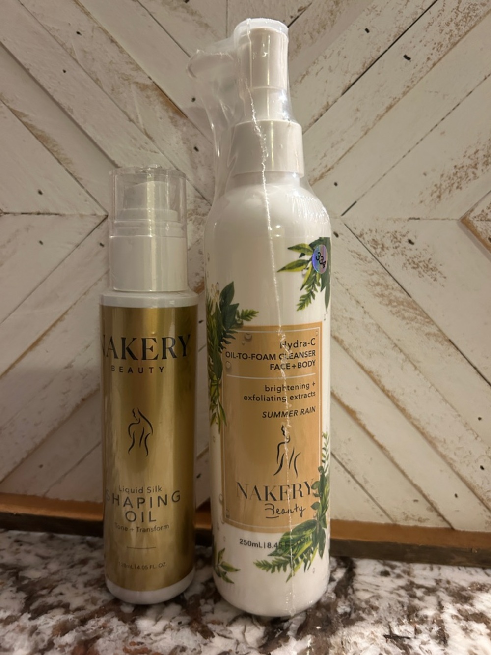Lot of 2, NAKERY beauty shaping oil & oil to foam cleanser, new and sealed!